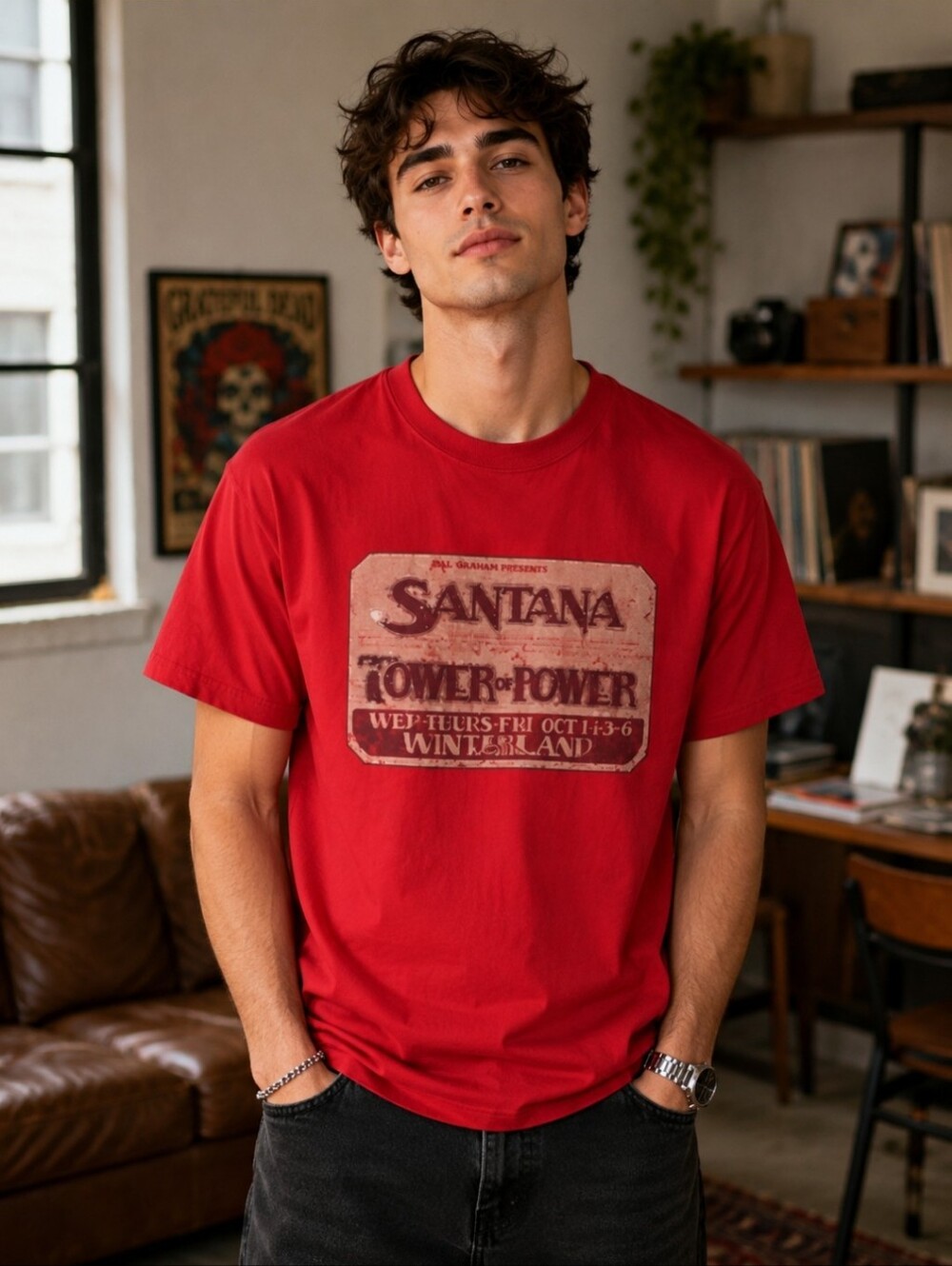 Vintage T Graphic Shirt- Santana Tower Of Power